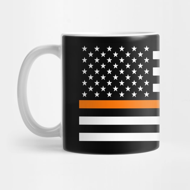 Thin Orange Line American Flag by Scar